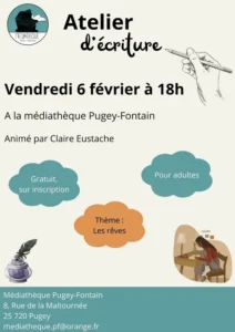 Médiathèque atelier écriture fév